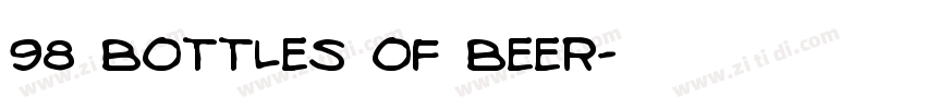 98 Bottles of Beer字体转换